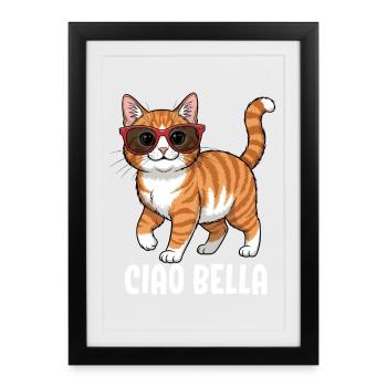 Ciao Bella - Framed poster (27 × 37 cm) - black - Front