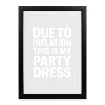 Inflation Robe de soirée Dire - Affiche encadrée (27 × 37 cm) - noir - Devant