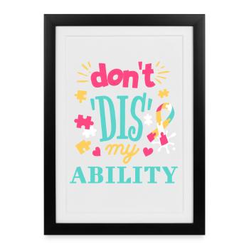 Acceptance instead of prejudice - Framed poster (27 × 37 cm) - black - Front