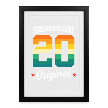 20e anniversaire - Affiche encadrée (27 × 37 cm) - noir - Devant