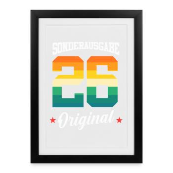 26 Anniversaire - Affiche encadrée (27 × 37 cm) - noir - Devant