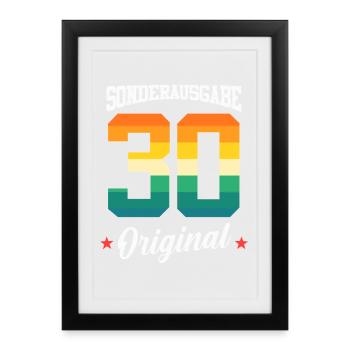 30 Anniversaire - Affiche encadrée (27 × 37 cm) - noir - Devant
