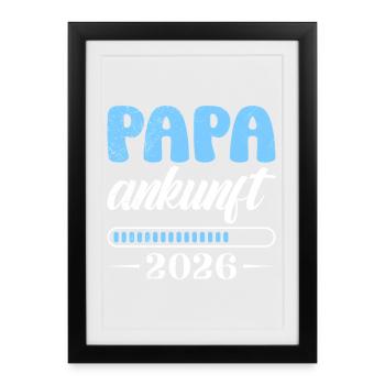 Dad-to-be DAD ARRIVAL 2026 Funny - Framed poster (27 × 37 cm) - black - Front