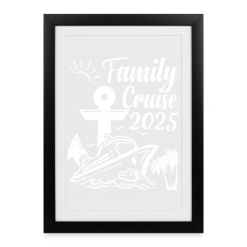 Family Cruise 2025 Summer Vacation Matching Family - Gerahmtes Poster (27 × 37 cm) - Schwarz - Vorne