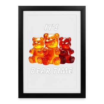 GUMMY BEARS IT'S BEAR TIME - Framed poster (27 × 37 cm) - black - Front