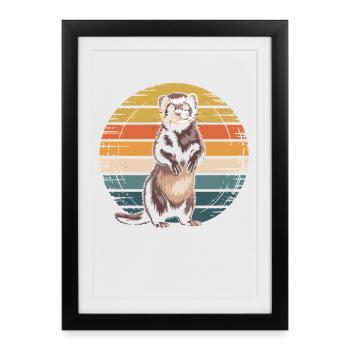 Furet - Affiche encadrée (27 × 37 cm) - noir - Devant