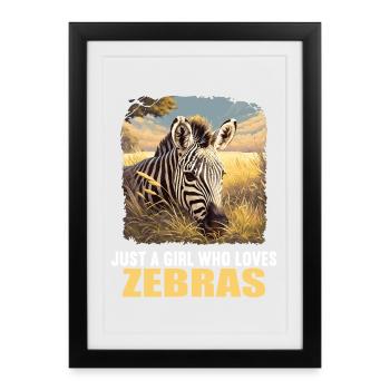 Zebras Zebra - Framed poster (27 × 37 cm) - black - Front