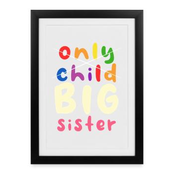 Big Sister Pride Design - Framed poster (27 × 37 cm) - black - Front