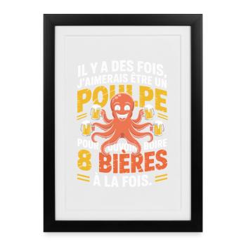 There are times I wish I was an octopus Humor - Framed poster (27 × 37 cm) - black - Front