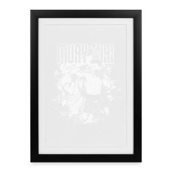 Muay Thai Elbow Technique - Framed poster (27 × 37 cm) - black - Front
