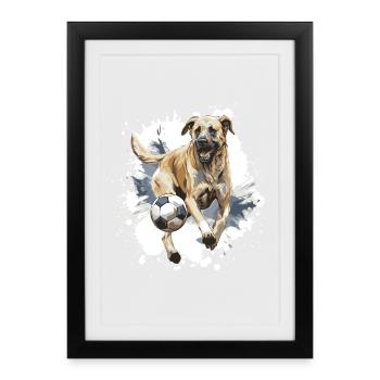 Kangal Dog Football Team - Framed poster (27 × 37 cm) - black - Front