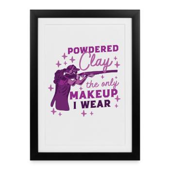 Clay Pigeon Shooting Powdered Clay - Framed poster (27 × 37 cm) - black - Front