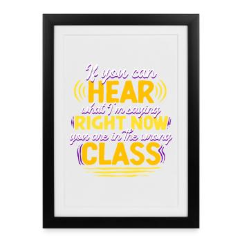 Interprète en langue des signes ASL - Affiche encadrée (27 × 37 cm) - noir - Devant