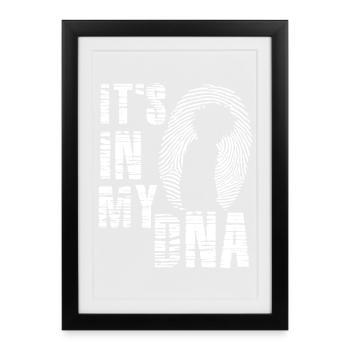 Anime Manga Otaku Kawaii Japon Cosplay Dns dna - Affiche encadrée (27 × 37 cm) - noir - Devant