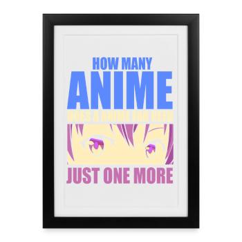 Anime Manga Otaku Kawaii Japon Cosplay Bande dessinée - Affiche encadrée (27 × 37 cm) - noir - Devant