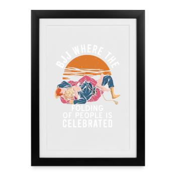 MMA BJJ jiu jitsu Vintage Brazilian Jiu Jitsu - Framed poster (27 × 37 cm) - black - Front
