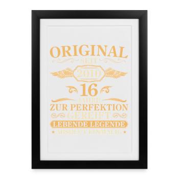 Original 2010 vintage 16th birthday gift - Framed poster (27 × 37 cm) - black - Front