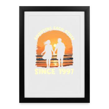 Anniversary of mutual harassment since 1997 - Framed poster (27 × 37 cm) - black - Front
