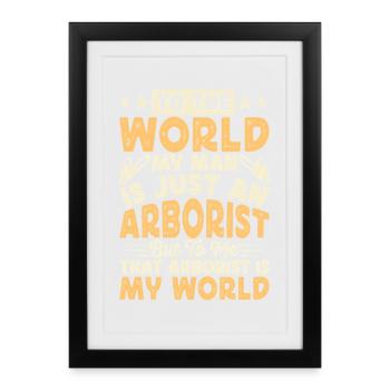 Arborist Woodworker Woodworker Gift - Framed poster (27 × 37 cm) - black - Front
