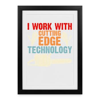 Arborist Woodworker Woodworker Gift - Framed poster (27 × 37 cm) - black - Front