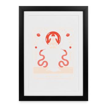 Lilith : Le pouvoir du serpent dans le cadre - Affiche encadrée (27 × 37 cm) - noir - Devant