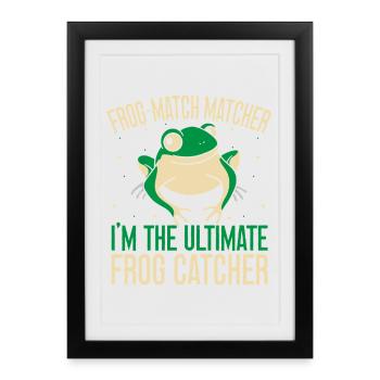 Attrape-grenouilles Grenouille Matcher Grenouille Matcher - Affiche encadrée (27 × 37 cm) - noir - Devant