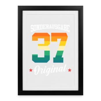 37 Birthday - Framed poster (27 × 37 cm) - black - Front