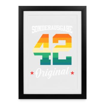 42 Birthday - Framed poster (27 × 37 cm) - black - Front