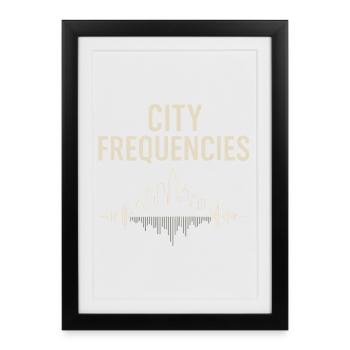 City Frequencies – Urban Vibes Design - Framed poster (27 × 37 cm) - black - Front