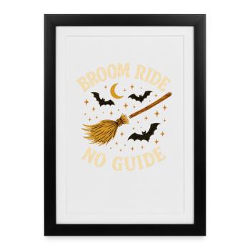 Balade en balade sans guide, Halloween - Affiche encadrée (27 × 37 cm) - noir - Devant