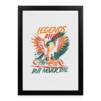 Créatures mythologiques du griffon - Affiche encadrée (27 × 37 cm) - noir - Devant