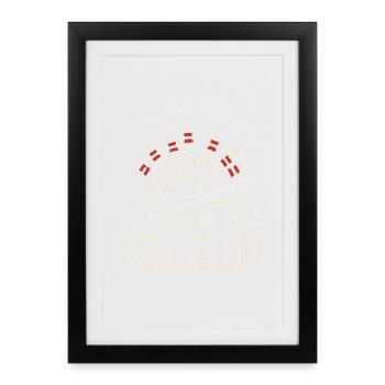 Dégagez, bande d'idiots, le roi veut faire preuve d'humour. - Affiche encadrée (27 × 37 cm) - noir - Devant