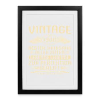 Millésime depuis 1966 Cru - 60ème Anniversaire - Affiche encadrée (27 × 37 cm) - noir - Devant