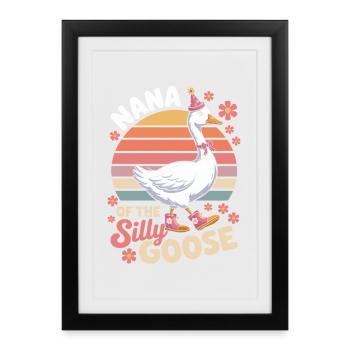 Nana la joyeuse oie - Affiche encadrée (27 × 37 cm) - noir - Devant