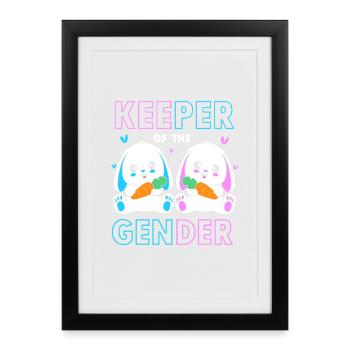 Gender Reveal Easter Mom-to-be - Framed poster (27 × 37 cm) - black - Front