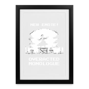 Nouvelle emote : Monologue surjoué | Théâtre RPG - Affiche encadrée (27 × 37 cm) - noir - Devant