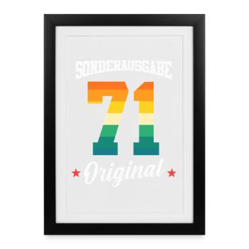 71 Anniversaire - Affiche encadrée (27 × 37 cm) - noir - Devant