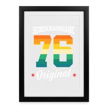 76 Birthday - Framed poster (27 × 37 cm) - black - Front