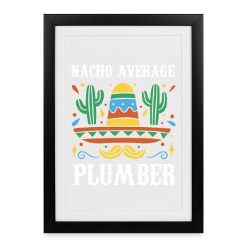 Nacho Plombier moyen - Affiche encadrée (27 × 37 cm) - noir - Devant