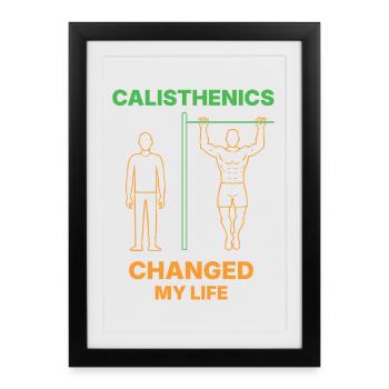 La gymnastique suédoise a changé ma vie Fitness Gym Workout - Affiche encadrée (27 × 37 cm) - noir - Devant