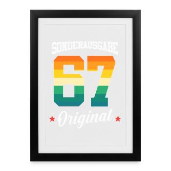 67 Anniversaire - Affiche encadrée (27 × 37 cm) - noir - Devant