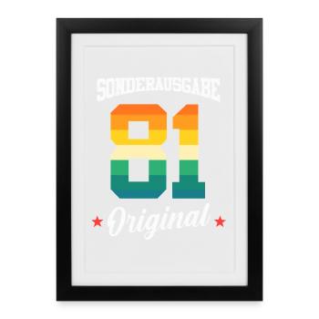 81 Birthday - Framed poster (27 × 37 cm) - black - Front