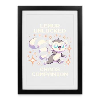 Lémurien débloqué | Compagnon du Chaos, RPG - Affiche encadrée (27 × 37 cm) - noir - Devant
