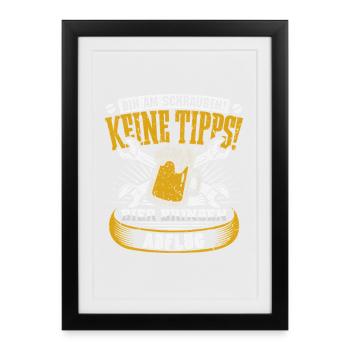 Auto Tuner Tuning Kfz Werkstatt Mechaniker Spruch - Affiche encadrée (27 × 37 cm) - noir - Devant