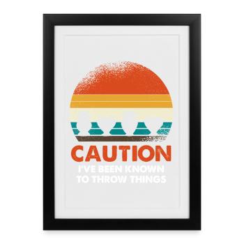 Retro Sunset Pots - Framed poster (27 × 37 cm) - black - Front