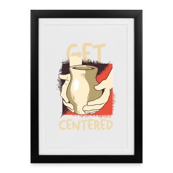 Get Centered Coffee Moment - Framed poster (27 × 37 cm) - black - Front