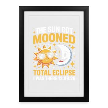 Sun Moon Total Eclipse Saying - Framed poster (27 × 37 cm) - black - Front