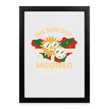 Sun Mooned Total Eclipse 8/12/26 - Framed poster (27 × 37 cm) - black - Front