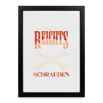 Auto Tuner Tuning Kfz Werkstatt Mechaniker Spruch - Affiche encadrée (27 × 37 cm) - noir - Devant