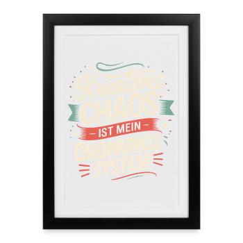 Creative chaos is my system of order - Framed poster (27 × 37 cm) - black - Front